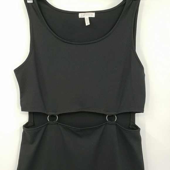 Leith Black Waist Cutout Mini Dress - Picture 3 of 8
